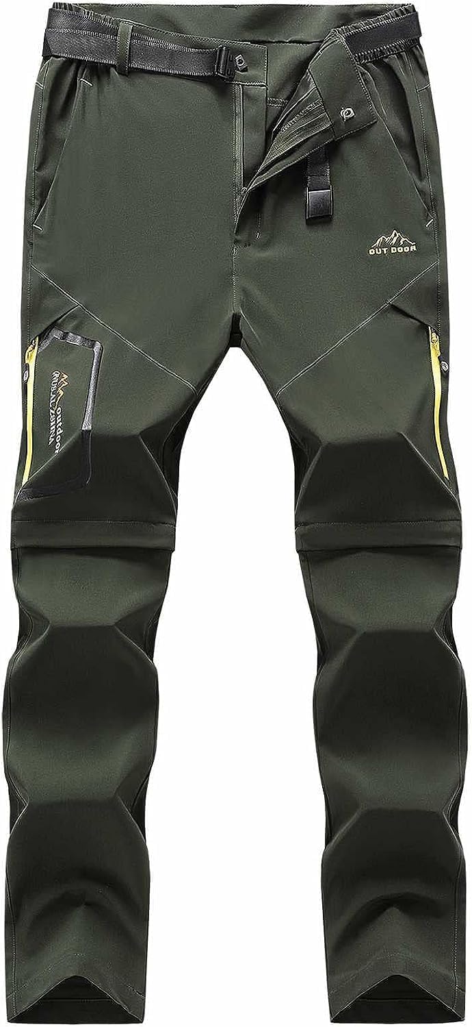 Pantalones cargo de invierno repelentes al frío elásticos extraíbles para trekking de hombre