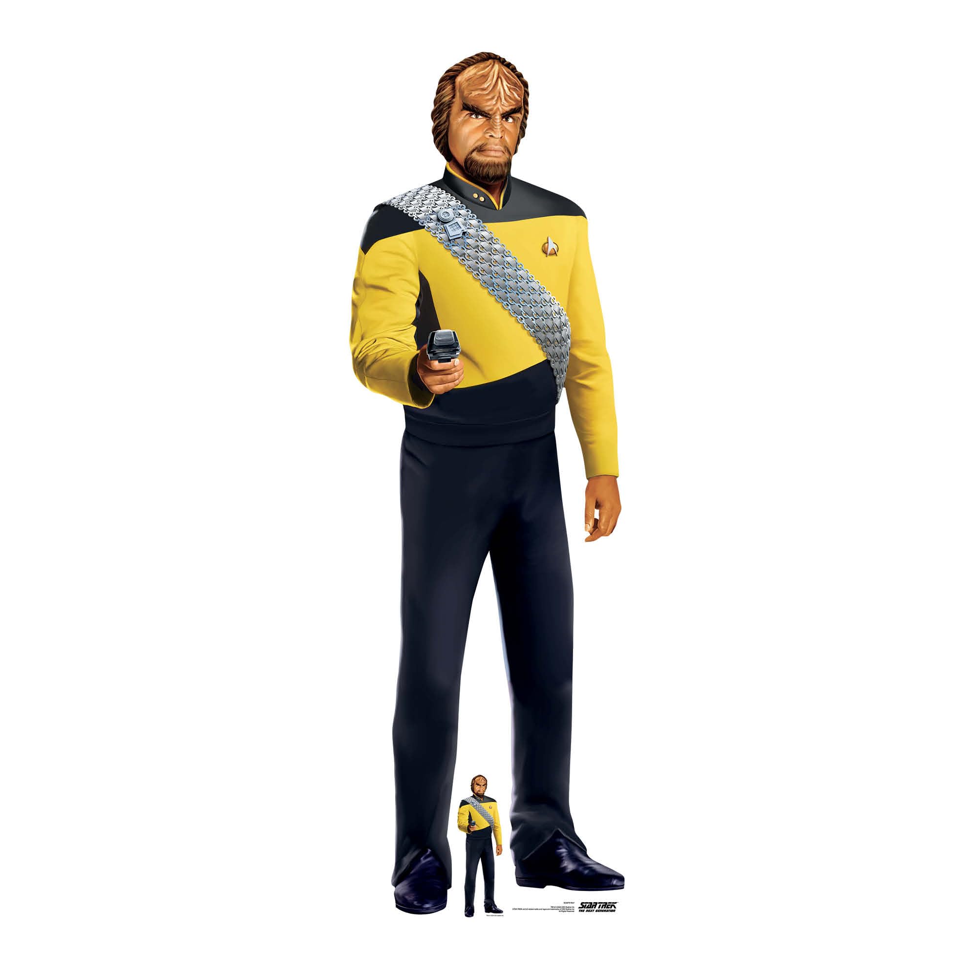 Star Cutouts – SC4678 – Star Trek Worf Lifesize Cardboard Cutout 193cm – Michael Dorn – Star Trek Gift for Fans, Collectors & Displays