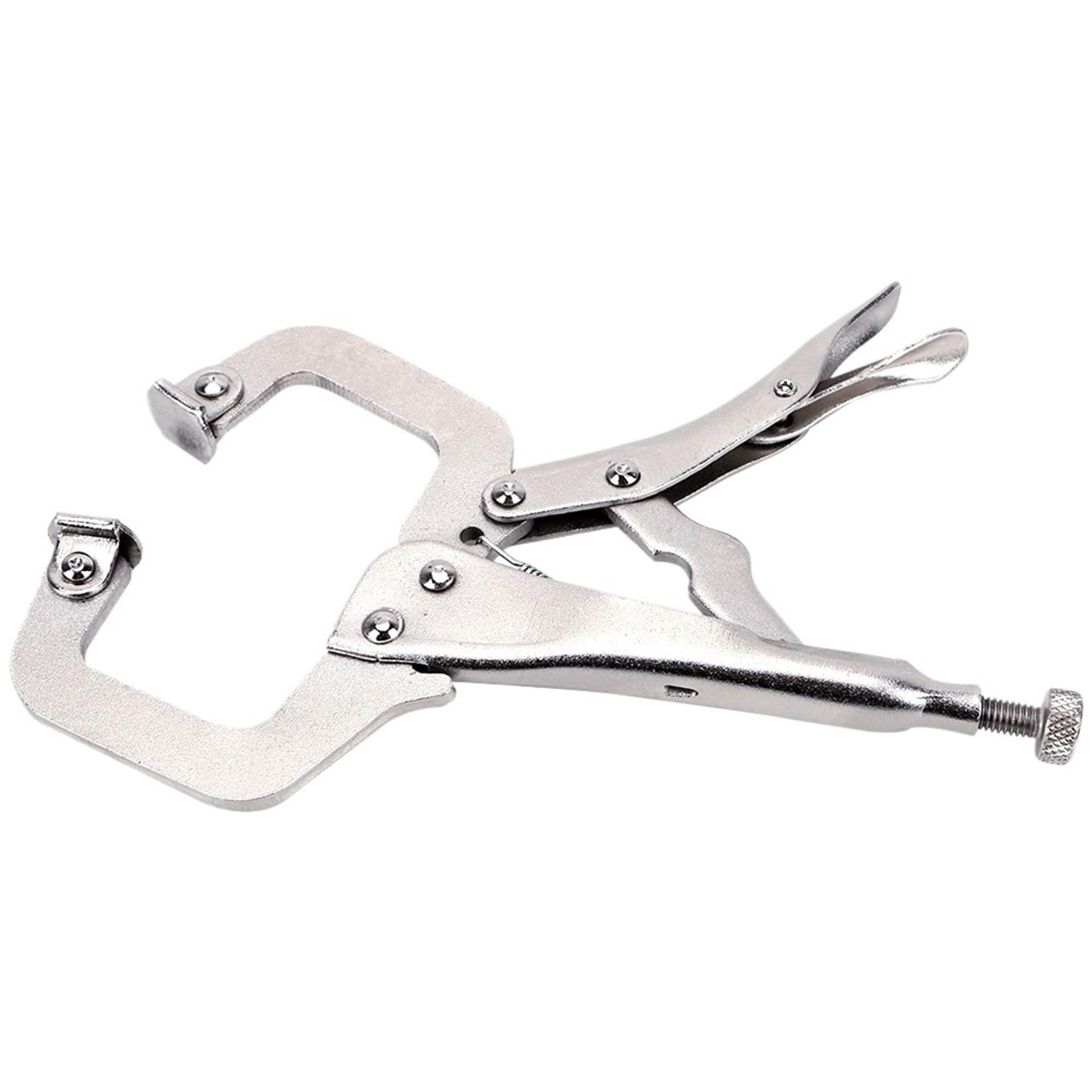 HYQOUKLR Locking C Clamp Grip Pliers, C Clamp Weld Vise Grip Pliers Alloy Steel 6 inch Swivel Head(Flexible Head)