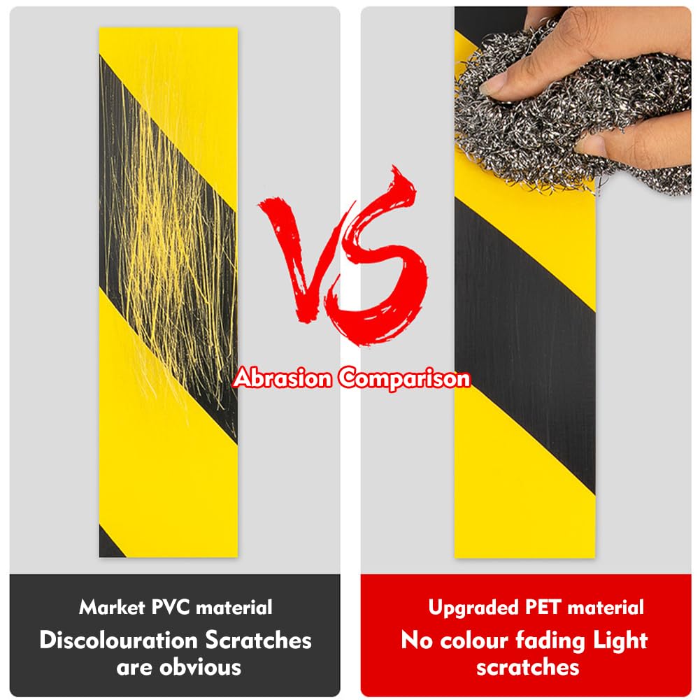 Hahhhha Hazard Tape,33m Waterproof Hazard Warning Tape,Black and Yellow Warning Tape,Dangerous Areas Extra Caution Tape,Safety Tape for Parking Place,Hotel,Highway,Vehicle Toll Station - Image 4