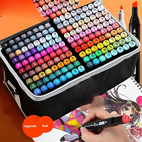 Véritable Touch Marker Set Couleur Art Étudiants Animation Stylo À Huile École Primaire Junior High School Peinture Aquarelle Marqueur, 168 couleurs