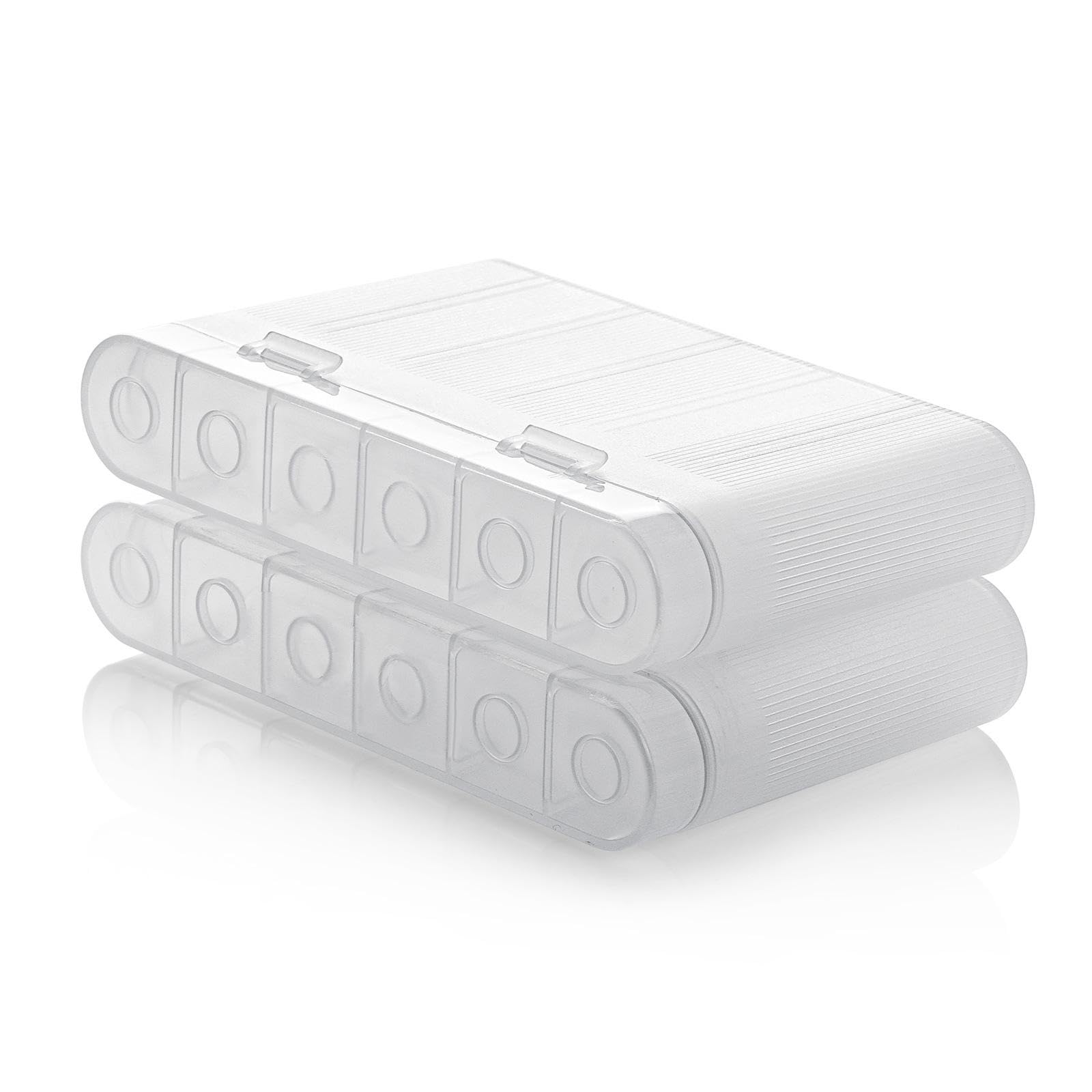 Battery Storage Case Lightweight Portable 6 Girds for Outdoor Hiking Boating|Battery Storage Box for AA/AAA Cells — Portable 1–6 Slot Battery Holder Case, Durable PP-picture-23