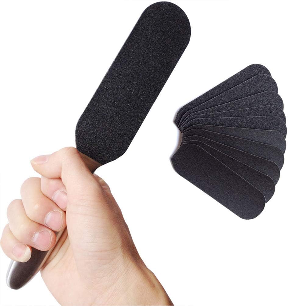 Healifty 40pcs Foot File Replacement Sandpaper Pedicure Refill Pads Foot File Exfoliating Scrubber Pedicure Accessories Black - Image 5