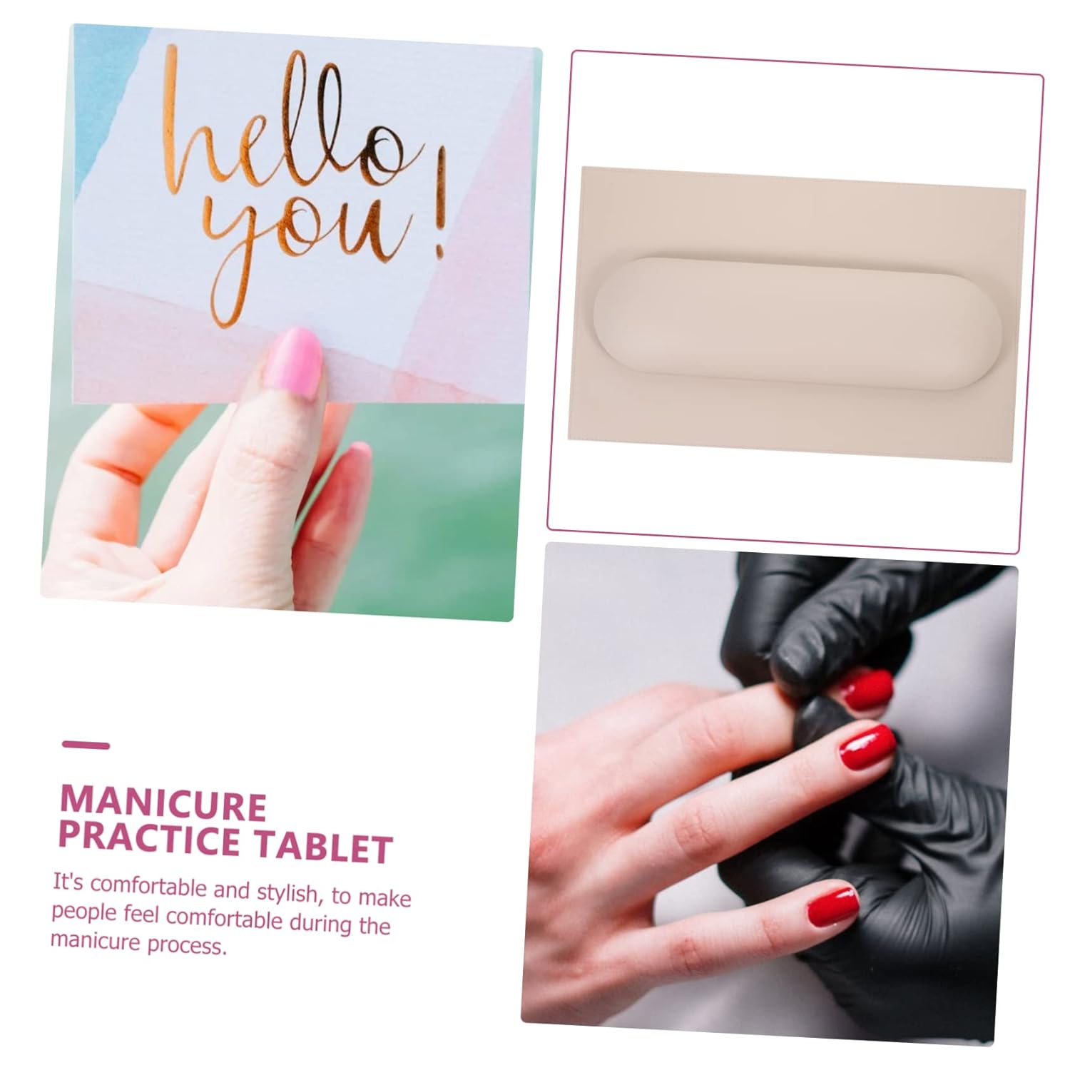 1set Nail Art Hand Support Nail Pillow Table Mat for Manicure Comfortable Arm Rest Cushion with Smooth Stylish Easy to Clean