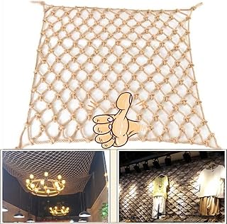 Playground Net Climbing Net,Ladder Swing Hemp Rope Balcony Banister Protection Fence Decor Mesh for Sports Bar,Safety Nets Cargo Rope Heavy Duty Netting Treehouse Protection