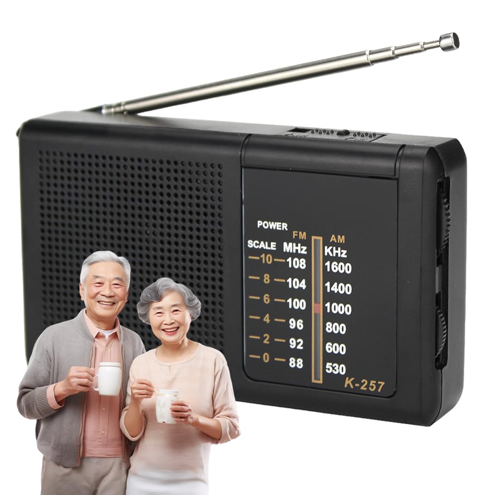 Set de 5 radios portátiles Am/FM con Altavoz, Antena telescópica, radios de transistores compactas Fora Uso doméstico, Interiores, emergencias, Camping y Senderismo, Radio de Bolsillo de