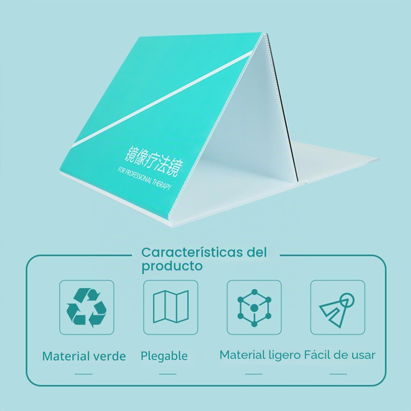 Caja de Terapia con Espejo Inteligente, Plegable y Ajustable, Que Reduce el Dolor del Miembro Fantasma, Caja de Terapia con Espejo para rehabilitación de Accidentes cerebrovasculares
