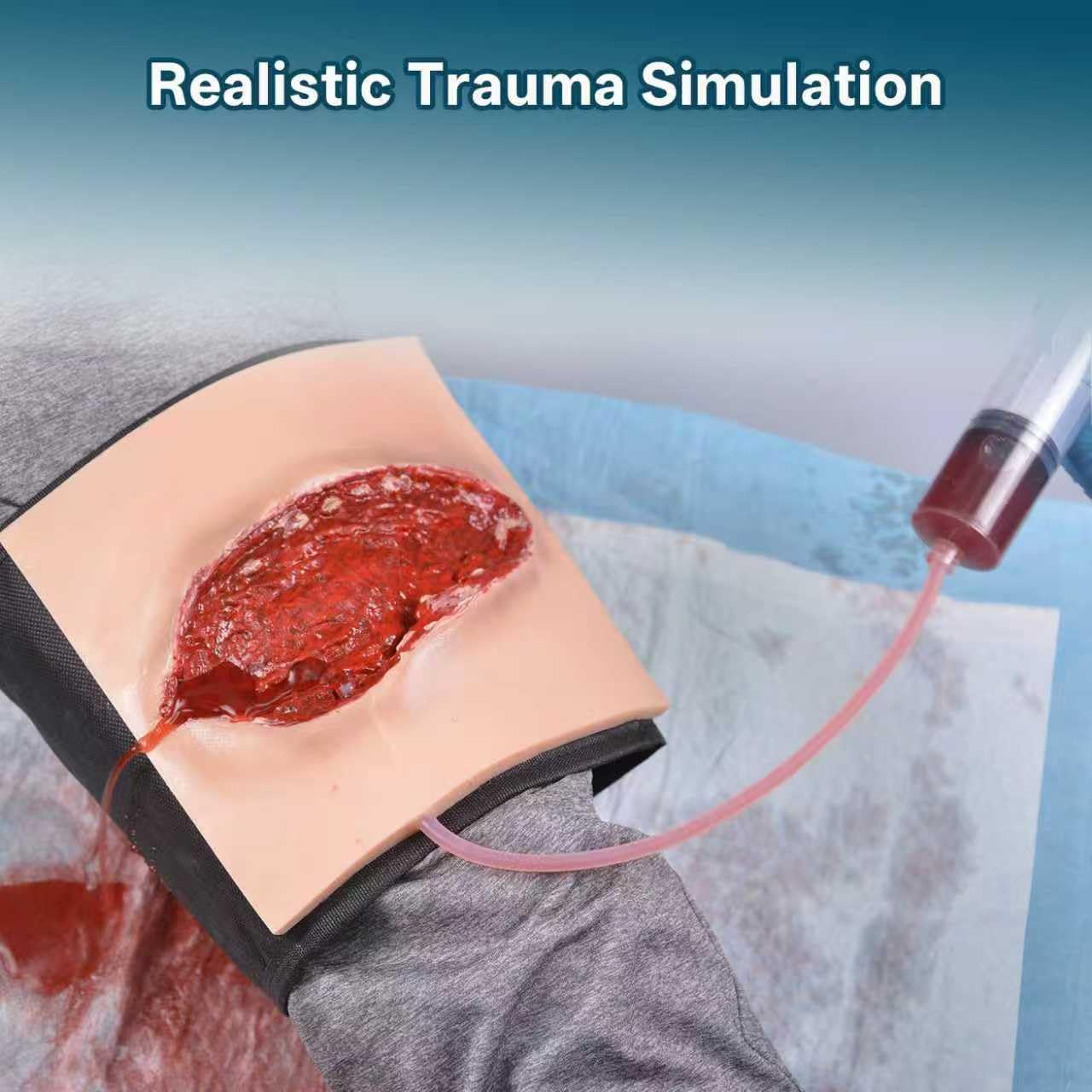Wearable Laceration Wound Hemorrhage Control Trainer, Wound Packing Trainer, Bleed Control Simulator for Wound Packing