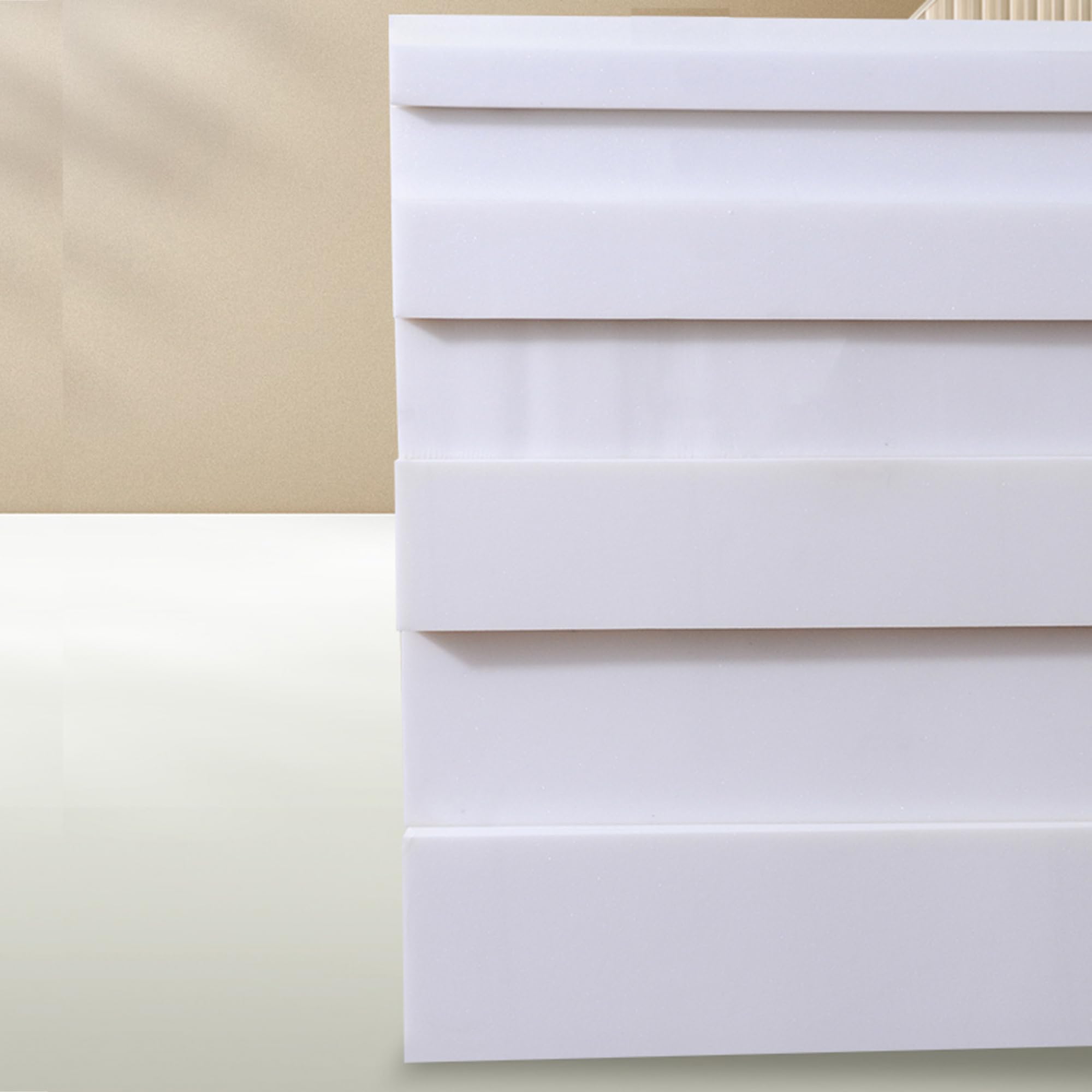Materasso in schiuma ad alta densità, 100 x 40 cm, spessore 8 cm, ideale per camper, cucce per cani, panchine da giardino, cuscini per divano, uso interno/esterno, imbottitura di ricambio bianca