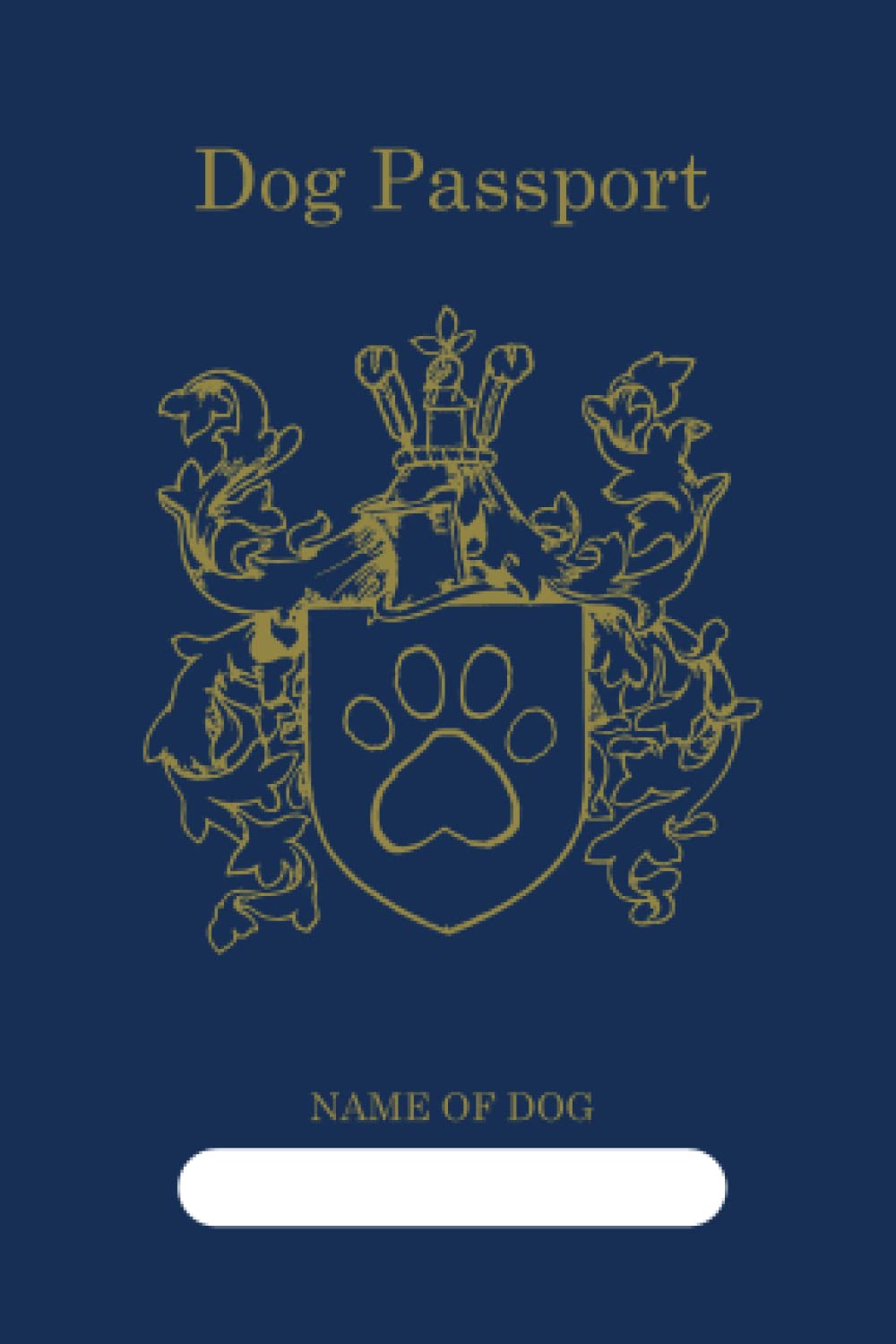 Dog Passport & Health Medical Record: 4"x6" Health Medical Blue Passport for Travel. Weight, Vaccination, Deworming, Flea & Tick, Veterinarian Visits