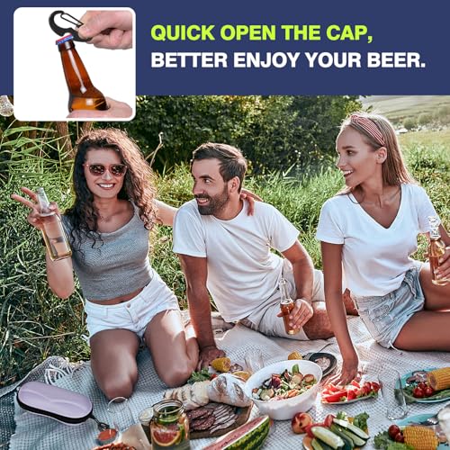 Image of MoKo Semi Hard Shell Sunglasses Case, Unisex Protective Eyeglass Case Glasses Case Holder with Metal Hanging Hook