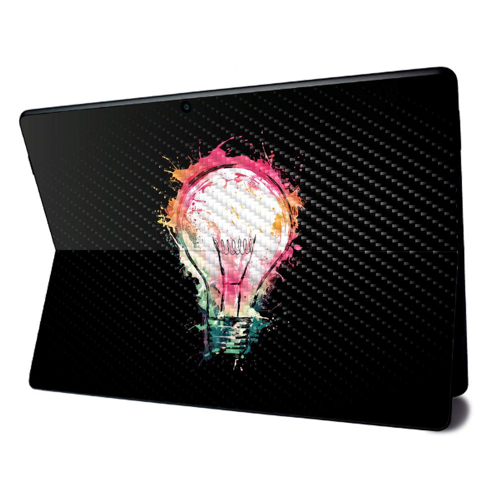 MightySkins Carbon Fiber Skin for Microsoft Surface Pro X - idea Splash | Textured Carbon Fiber Finish | Easy to Apply, Remove, and Change Styles | Made in The USA