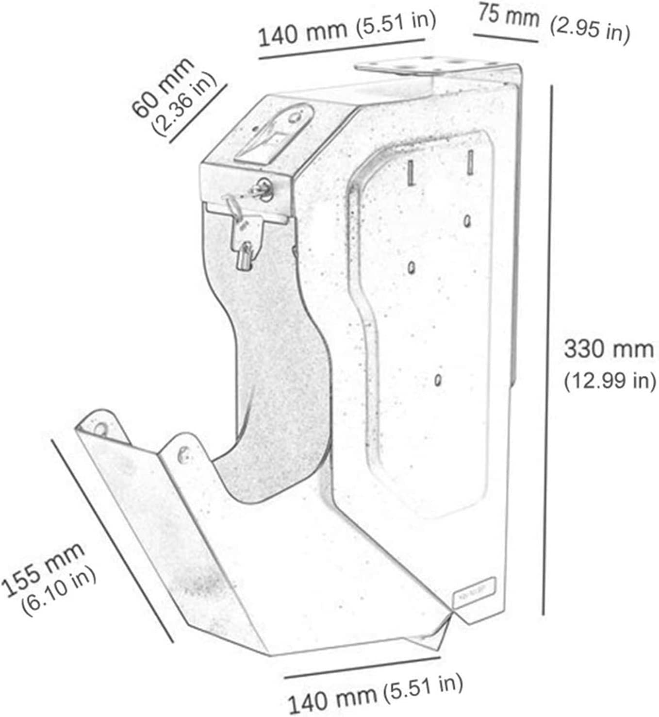 TAHALI Mini Cassaforte per Pistola, Supporto per Pistola da Parete, Casseforti per Armi da Fuoco Biometriche ad Accesso Rapido per Armi da Fuoco per Pistole Sicurezza