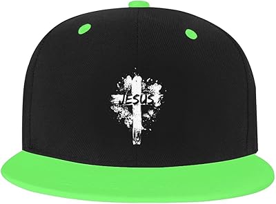 Jesus Cross for Christian Believers Gifts Mens Golf Baseball Cap Outdoor Caps for Women Men Dad Hats Summer Hat Green