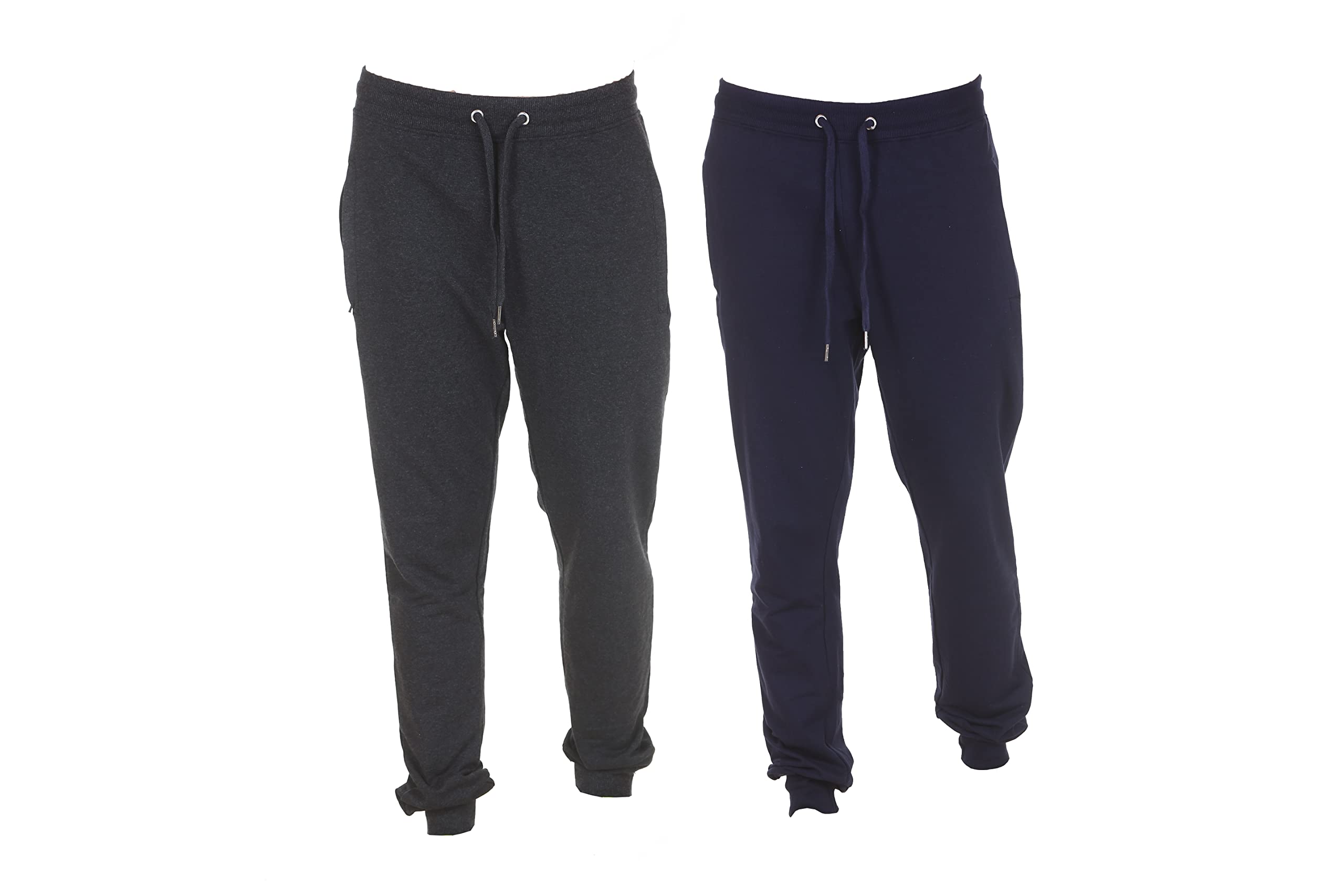 (Pack of 2 = 1 Dark Grey + 1 Blue Joggers Boys Gym Wear Yoga Running Night wear Lounge Wear Dark Grey+Blue Jogger Trak Pant Pyjamas with Pocket-image-2