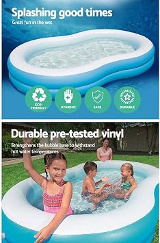 Bestway Jumbo Oval Color Pool, Inflatable Kids Pool–54117