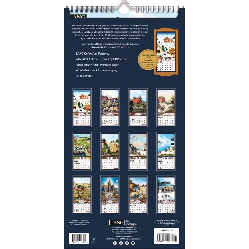 Lang, Linda Nelson Stocks Vertikaler Wandkalender 2026, 20,3 x 40,8 cm, 12-Monatskalender mit gehefteter Bindung