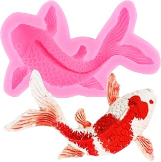 Fish Molds Goldfish Fondant Molds Koi Fish Silicone Mold for Cake Decoration Cupcake Topper Chocolate Candy Gum Paste Polymer