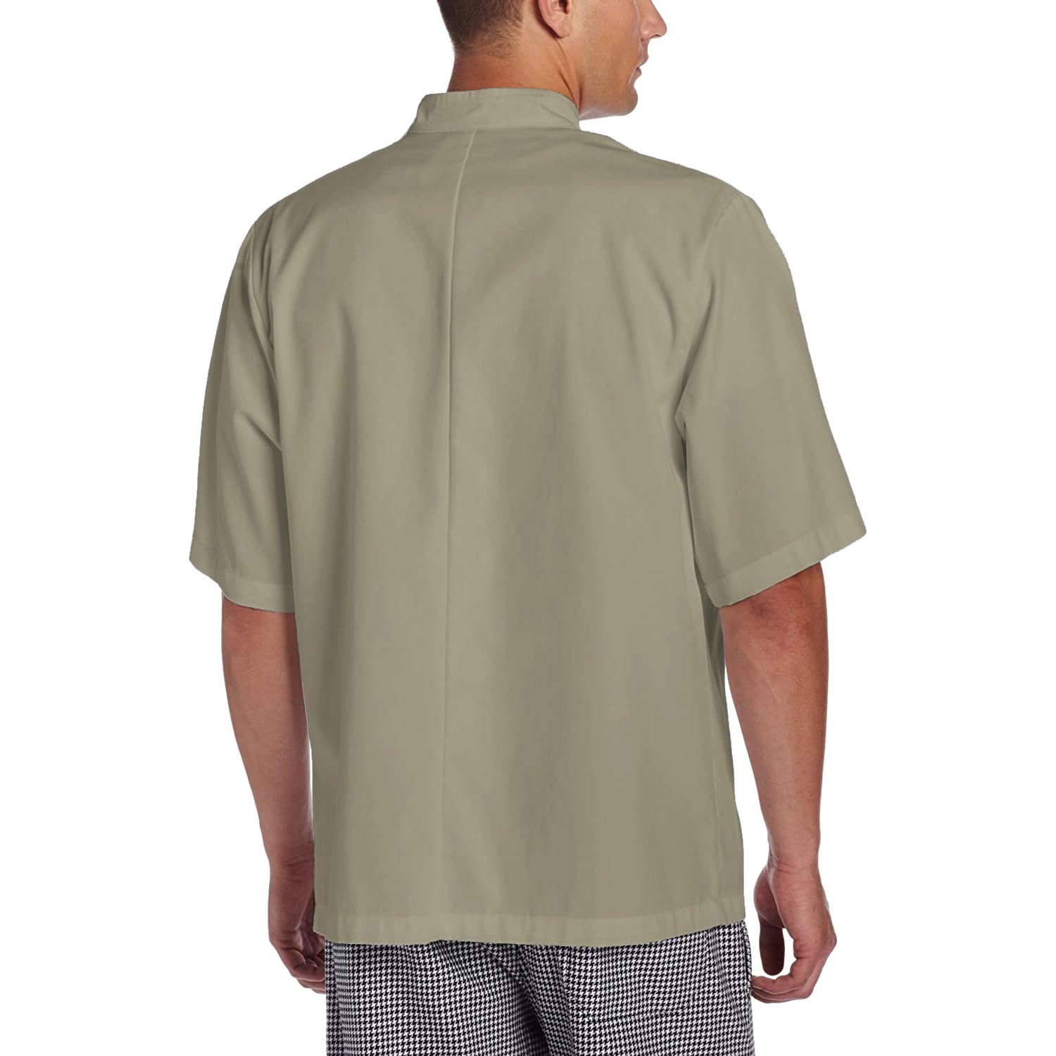 Chef Code Men's Short Sleeve Unisex Classic Chef Coat, Khaki, 4X-Large
