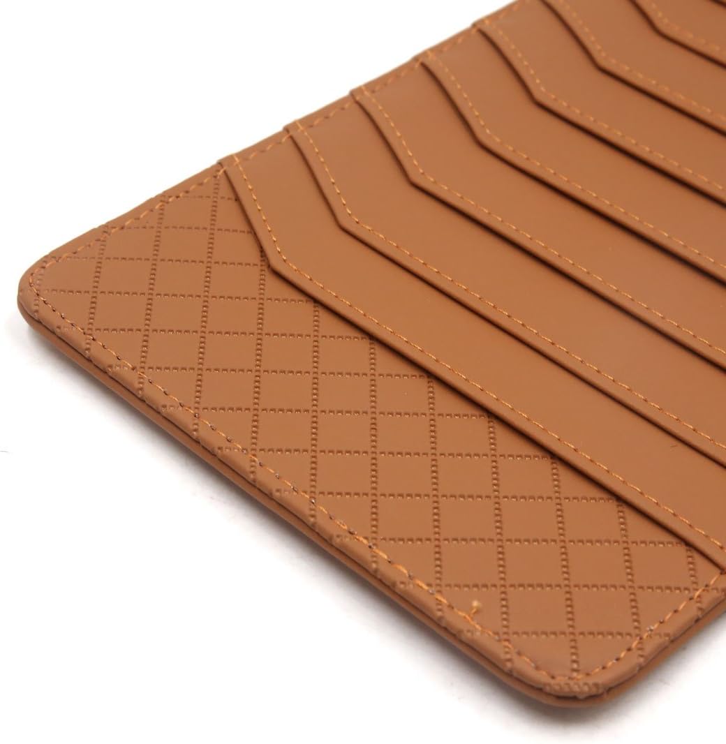 uxcell Light Faux Leather Car Sun Visor CD Storage Sunglass Card Holder image 4