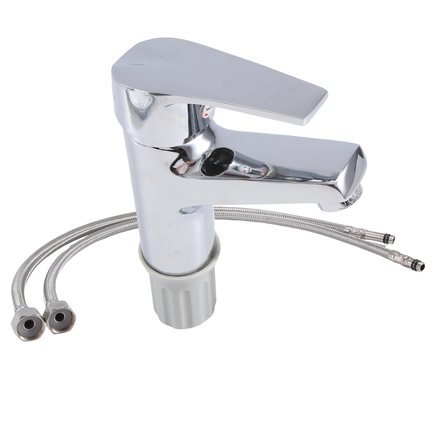 Littimoon Hot Cold Taps Basin Tap Chrome Single Handle Single Hole Deck Mounted Mixer Tap Kitchen Sink Hot Cold Taps