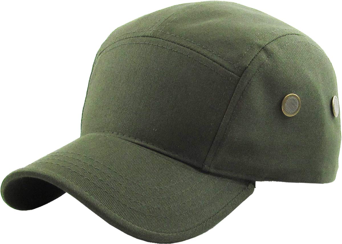 KBETHOSFive Panel Solid Color Unisex Adjustable Army Military Cadet Cap