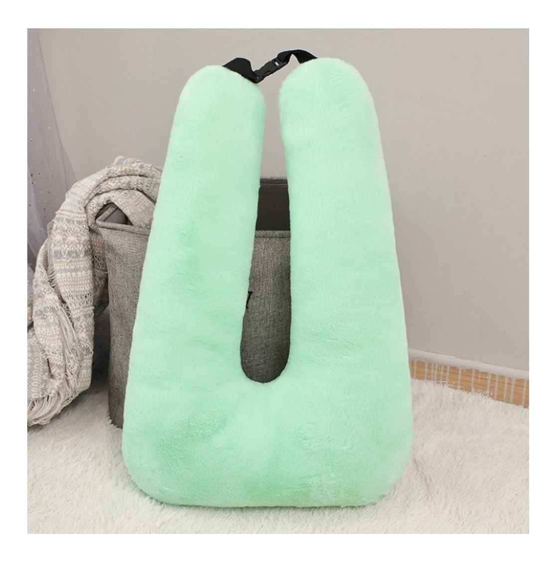 Almohada Viaje Almohadas de Viaje de Felpa para el Asiento Trasero del automóvil, Almohada de Cuello de Viaje en Forma de U, cojín para avión Cojin Cuello Viaje(Grün)