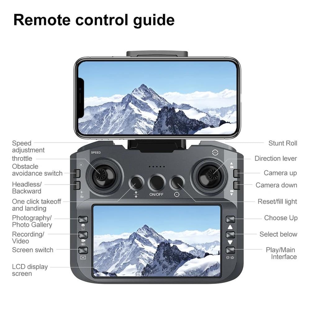 B,Single battery,v666 mini rc aerial drone 8k hd camera inteligentne unikanie przeszkód ekran 4,5 cala zdalne sterowanie silnik bezszczotkowy fpv drone zabawka
