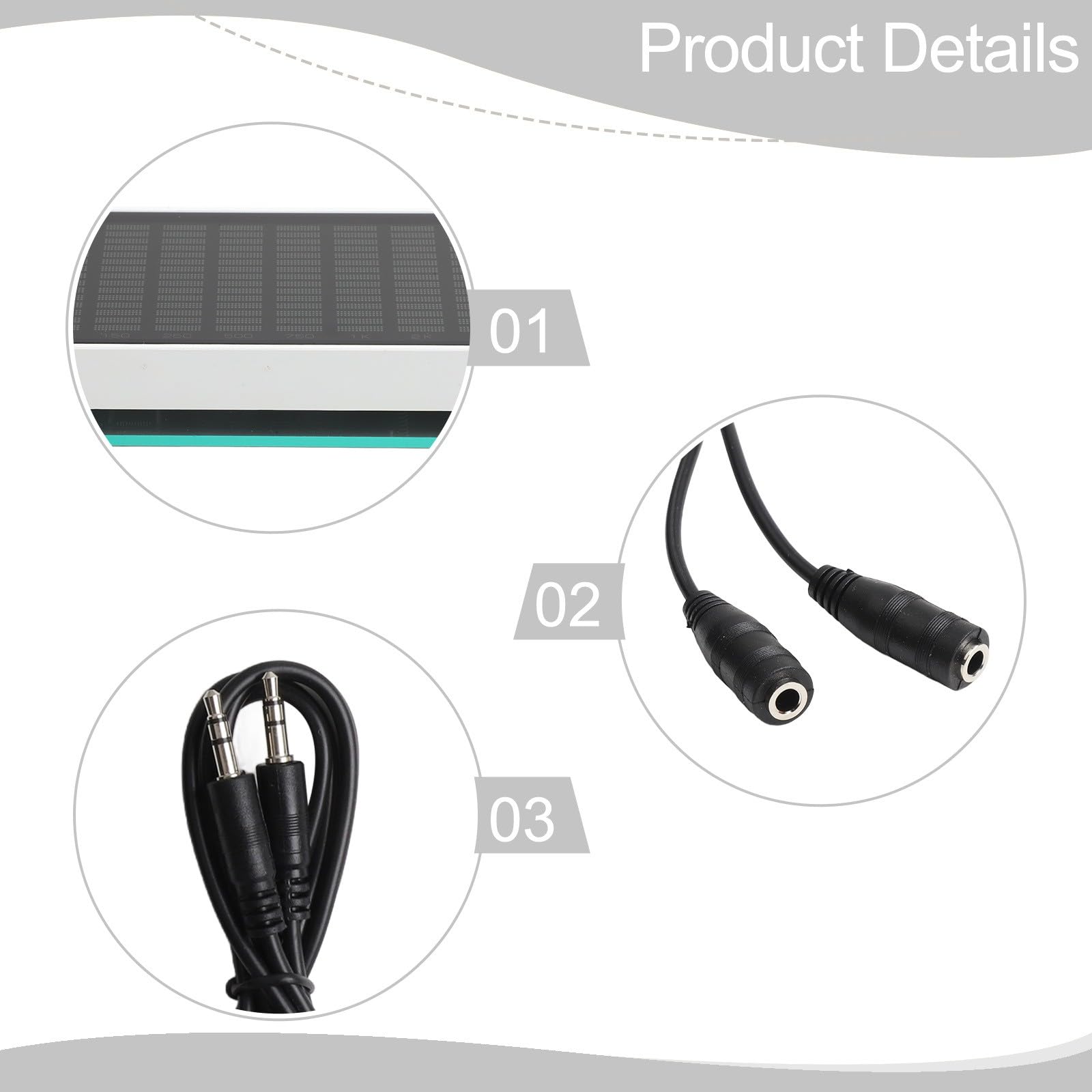 Analizador de espectro musical AK1016, pantalla de audio en tiempo real 50Hz-20KHz, control de ganancia y AGC, entrada AUX/MIC de 3.5 mm para escritorio