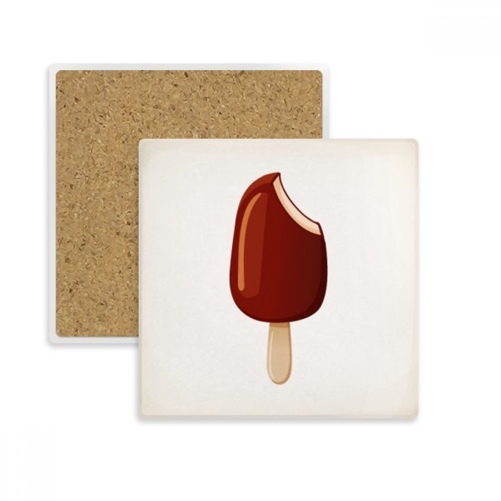 Chocolat croustillant dessous de verre en pierre idée cadeau anniversaire motif crème glacée