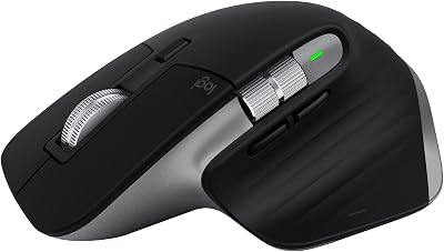 Logitech MX Master 3S para Mac – Ratón Inalámbrico Performance con Desplazamiento Rápido, Ergo, 8K dpi, Clics Silenciosos, Funciona sobre Cristal, USB-C, Bluetooth, Apple, iPad – Space Grey