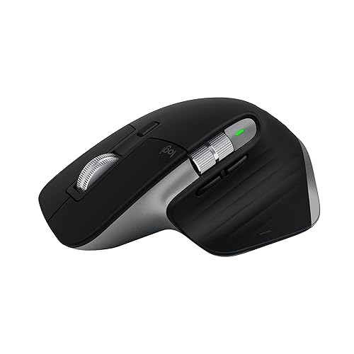 Logitech MX Master 3S para Mac - Ratón inalámbrico Bluetooth con desplazamiento ultra rápido, ergonómico, 8K DPI, clics silenciosos, seguimiento en vidrio, personalización, USB-C, Apple, iPad - Gris espacial