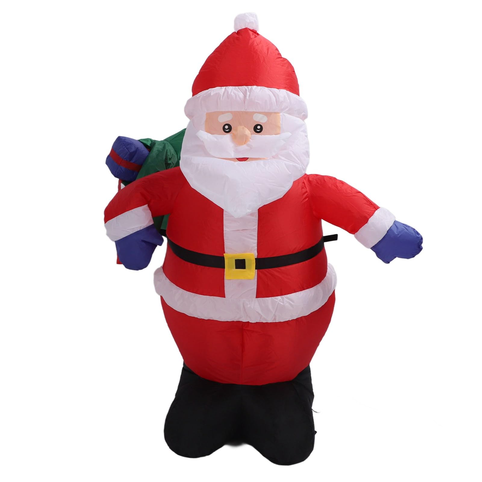 Haofy Babbo Natale Gonfiabile da 1,2 M con Sacchetto, Decorazioni Natalizie Gonfiabili con LED, Decorazioni da Giardino per Prato da Giardino Interno Ed Esterno (Spina Europea