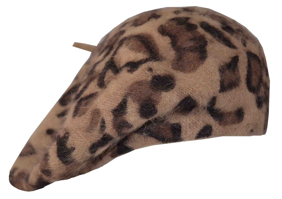 ANGELA & WILLIAM Classic Angora Beret Cap Hat 10.5