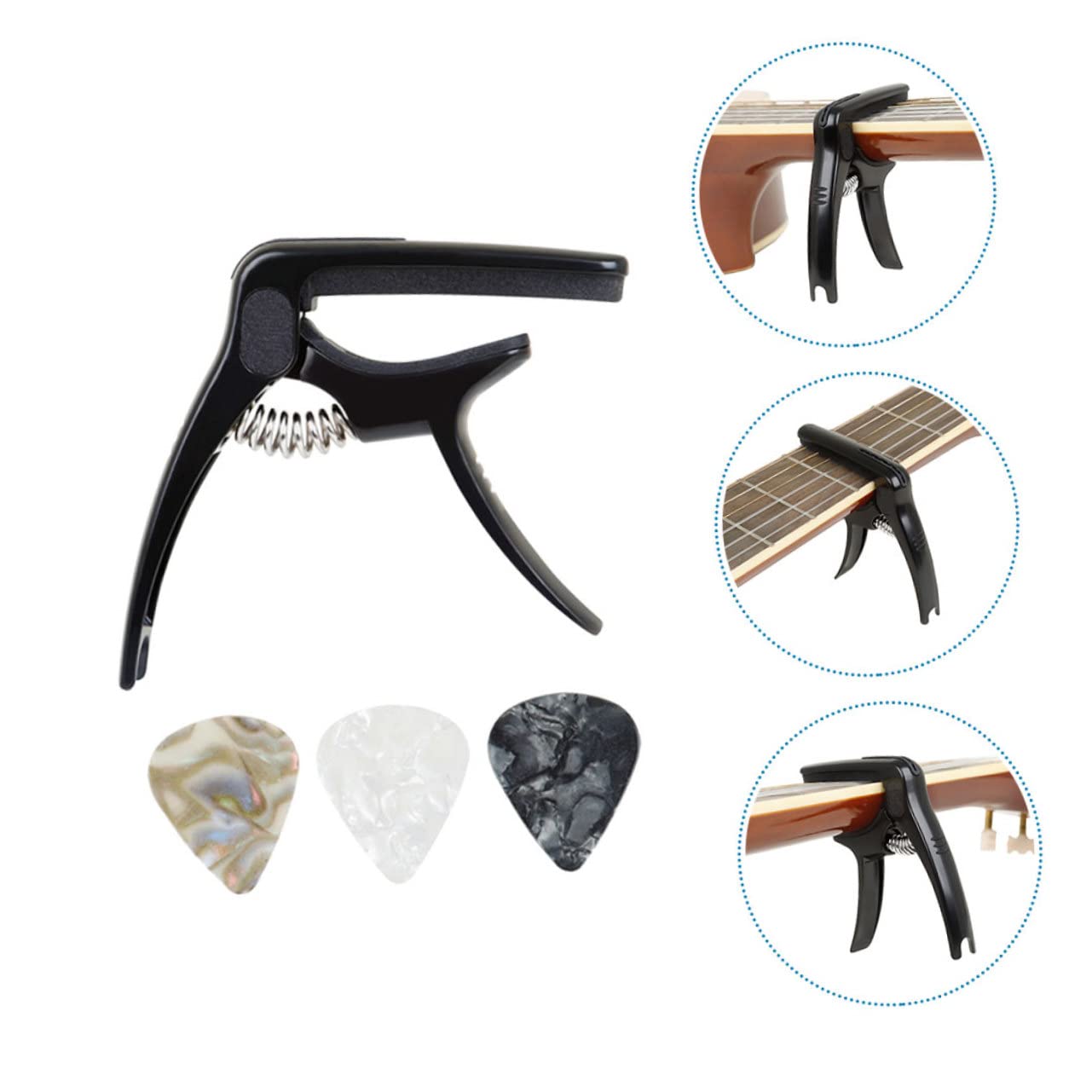 SUPVOX Guitar Sandhi Clip Metal Sandhi Clamp Classical Guitar Capo Accurate Tuning Luxurious Appearance