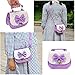 Hipiwe Little Girls Crossbody Purses for Kids - PU Leather Cute Crossbody Shoulder Bags Bowknot Children Handbag for Baby Girls (Purple+White)
