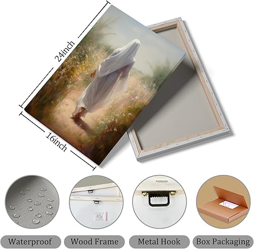 Vista 93 de Arte de pared de acuarela de Jesús, pintura en lienzo cristiano, imágenes de las Escrituras, decoración de pared, póster con versículos bíblicos