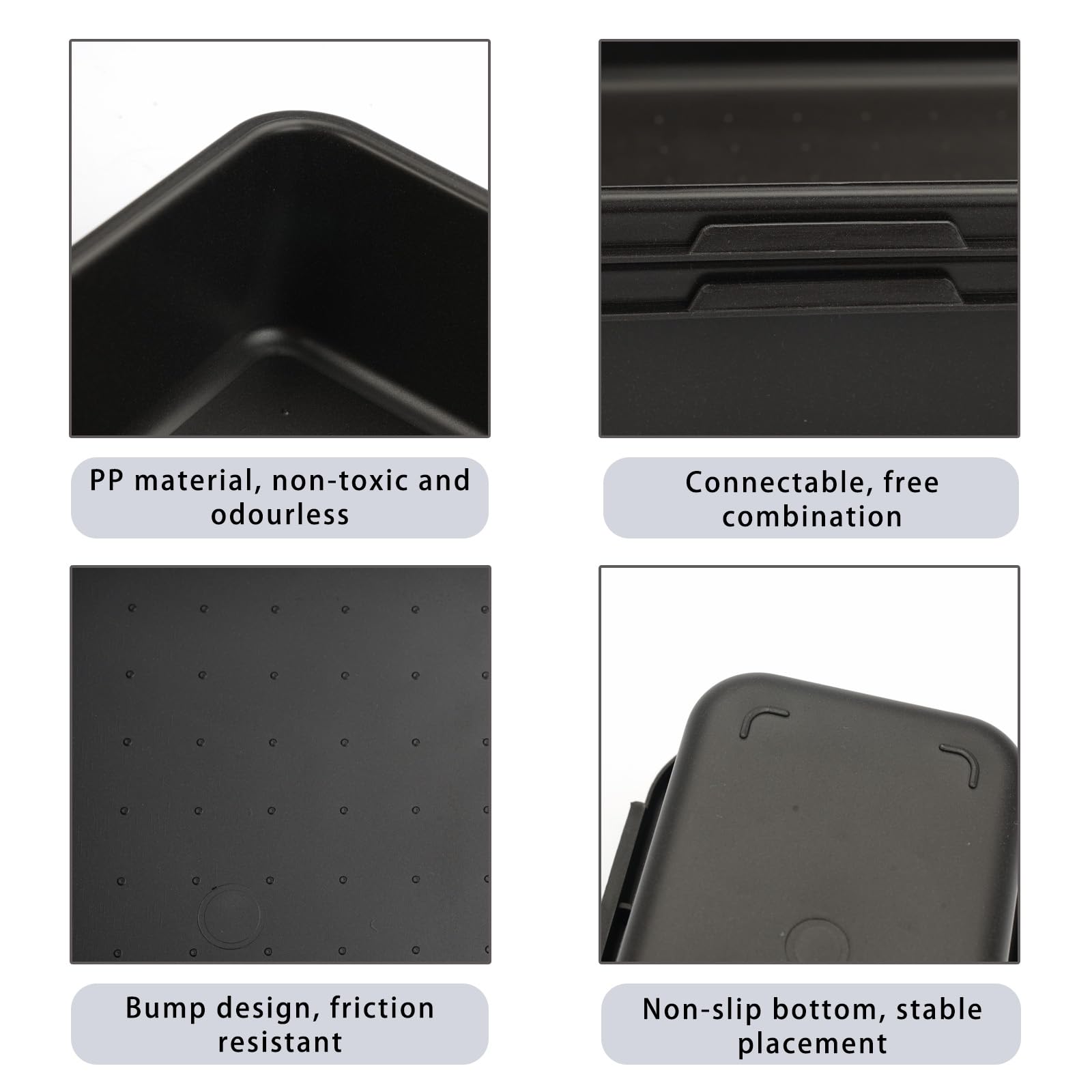 Organizer Cassetti Bagno 8 Pezzi, Divisori Contenitori in Plastica per Trucchi Stoviglie Cancelleria