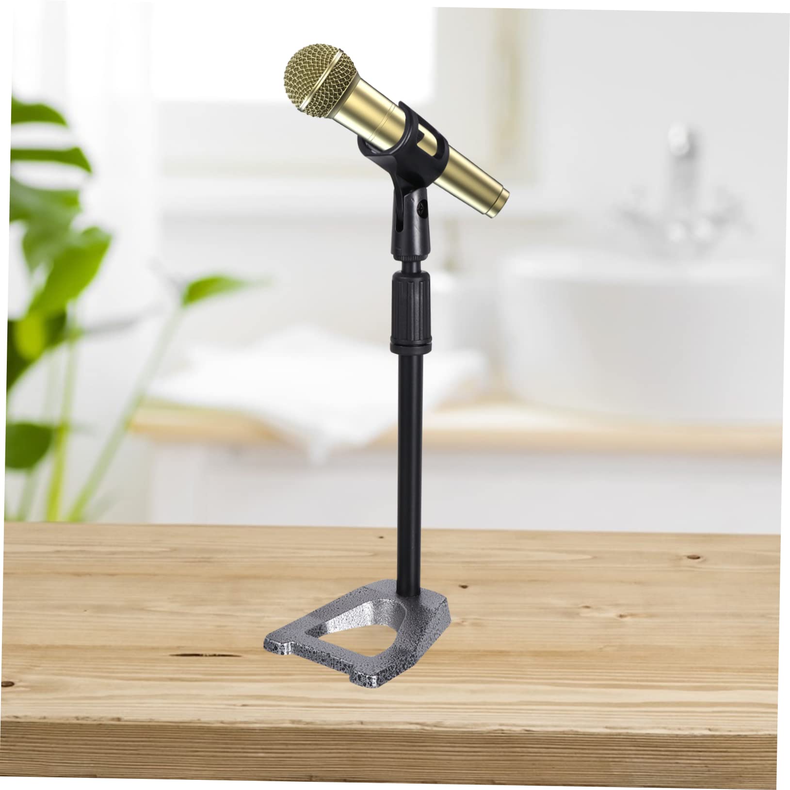 Supporto Per Microfono Con Altezza Montaggio Facile Base Pesante Antiscivolo Retrattile Fino Adatto Diversi Microfoni