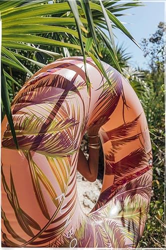 Funboy Giant Inflatable Vintage Cali Tube Float, Donut Style Pool Float, Luxury Raft For Summer Pool Parties And Entertainment, Bundle Pack Of 2 #TOP4