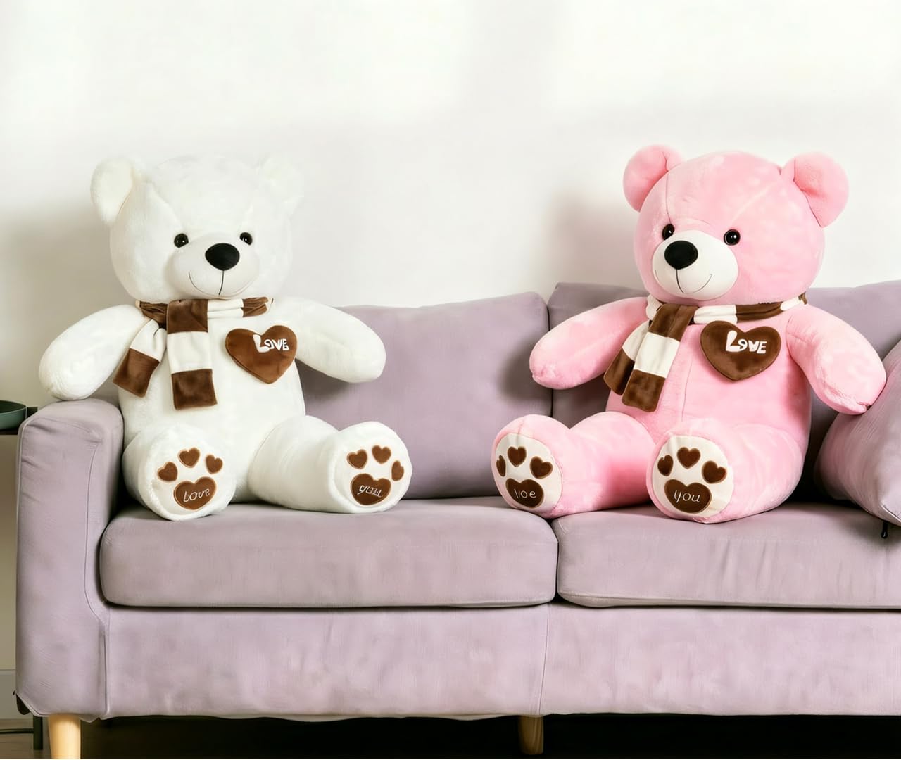 YunNasi Orso di Peluche Gigante Orsacchiotto Gigante Morbido Peluche Giganti Bianco (100cm, Marrone scuro) | Morbido Peluche Giganti (100cm, Marrone scuro)