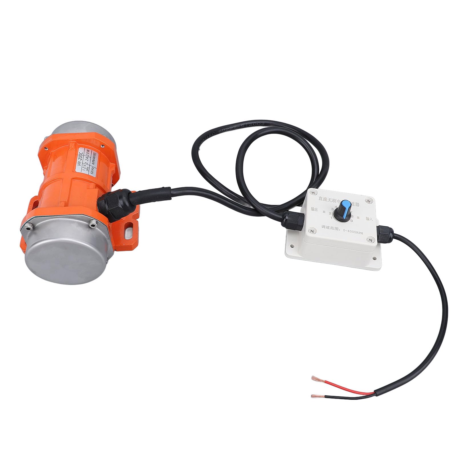 Vibratore per Calcestruzzo, Motore Vibrante Impermeabile IP65 Senza Spazzole 12 V CC 4000 Giri/min, Vibratore da Tavolo Agitatore con Regolatore di velocità per Energia Mineraria,