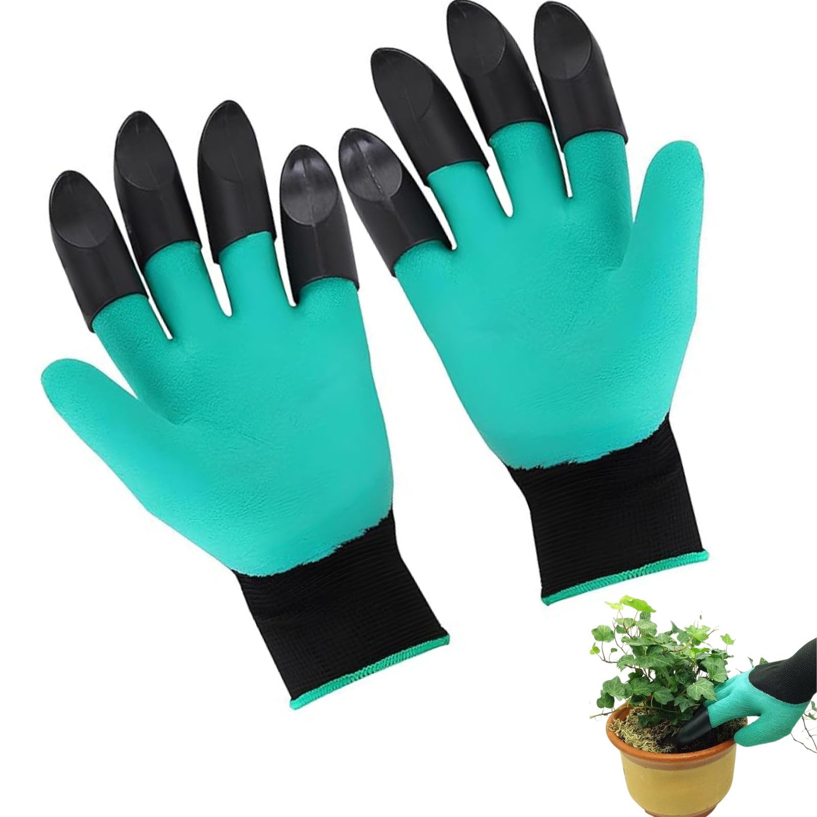 Gloves for Gardening Work – Heavy Duty Washable Gardening Gloves for Home Garden Use with ABS Claws Fingertips for Digging (Free Size, Green, 1 pair)-image-15