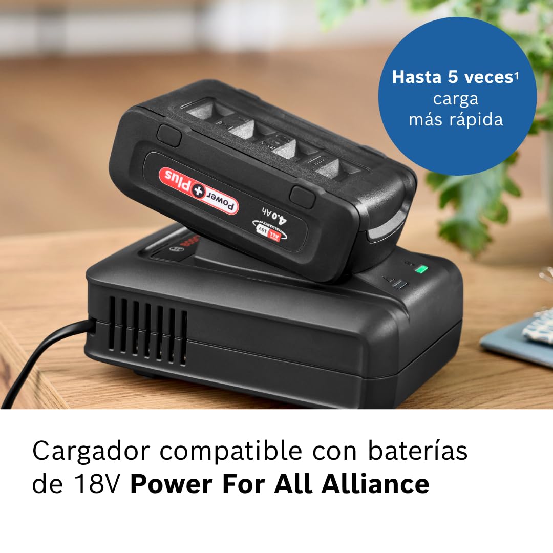 Bosch - Cargador rápido, Power for All 18V, Compatible con Unlimited, BHZUC1844