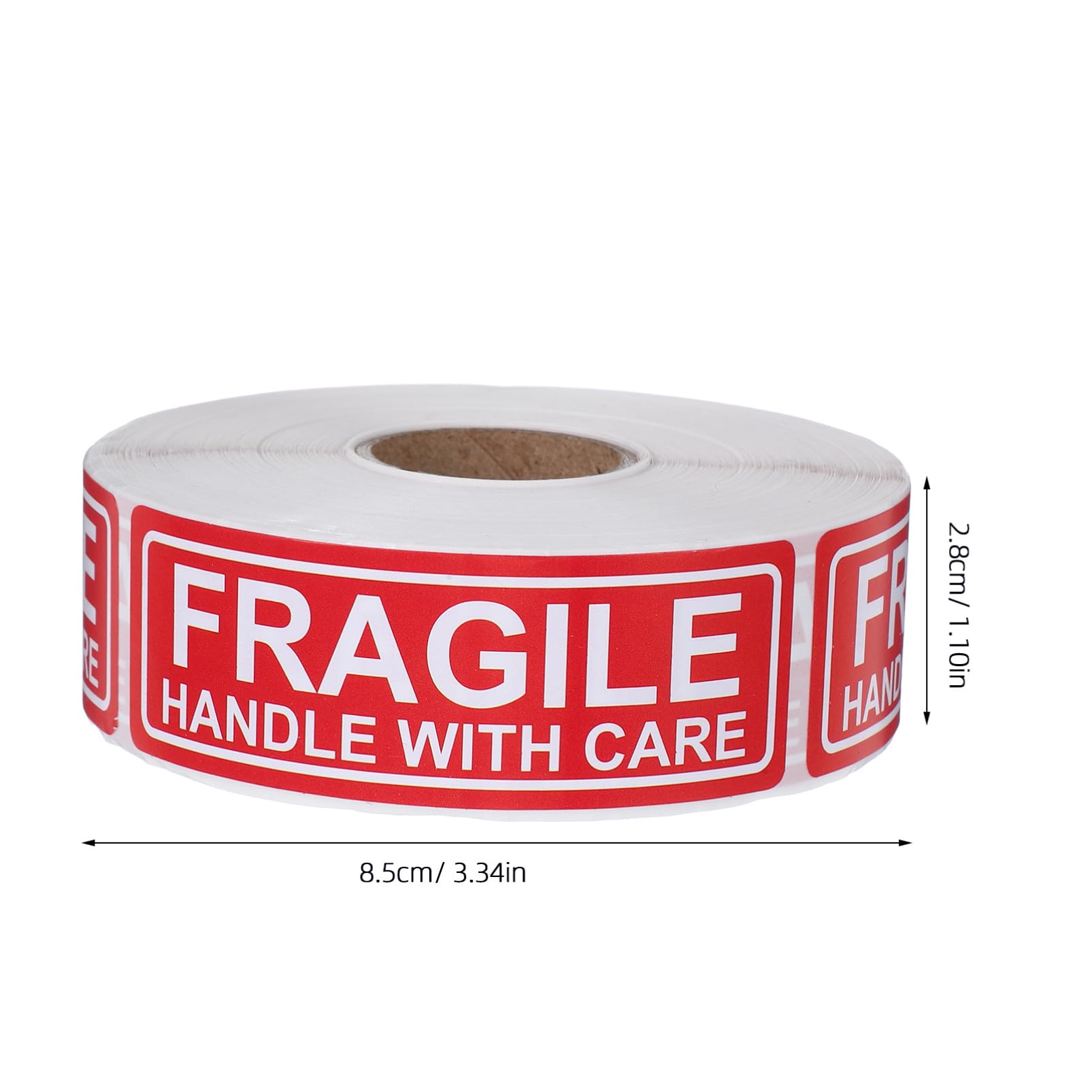 OKUMEYR Fragile Stickers Roll 50 Pieces Moving Labels Shipping Label Fragile Handle Care Stickers for Glass Ceramics Packing Tape