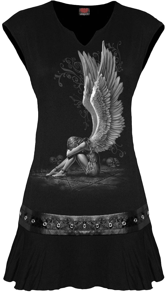 Spiral - Enslaved Angel - Stud Waist Mini Dress Black - 3XL - Digital
