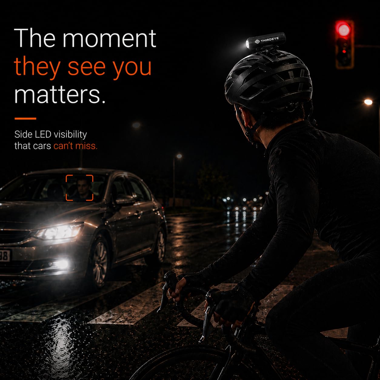 BrightRoad Lampe de casque de vélo 8500 lumens, phare de vélo avec 7 modes, distance d'ajustement de 650, lumières de vélo rechargeables pour conduite de nuit, support de casque de vélo, phare de vélo