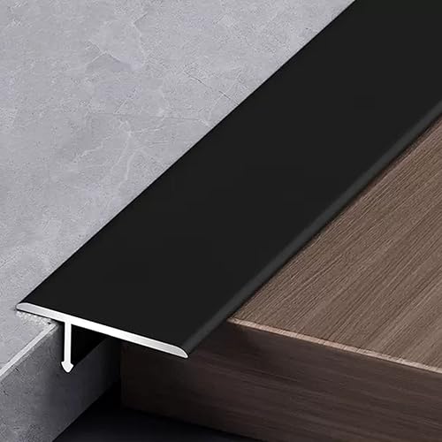 Tira de transición de piso de umbral de metal modelo T, tira de cobertura espaciadora de costuras para suelos de