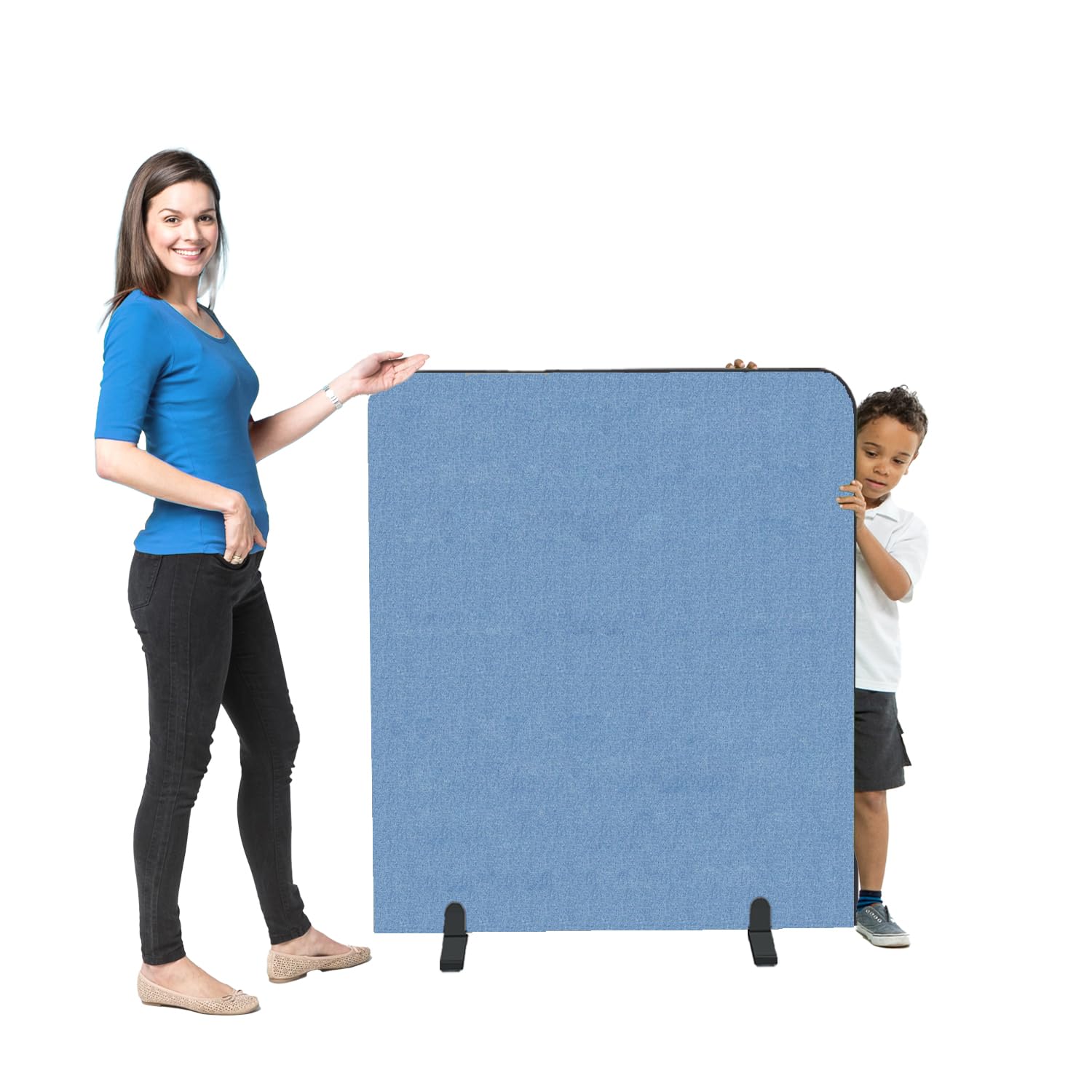 Partition Screen Room Divider Dolphin Woven Cloth Black Trim 1200x1000mm