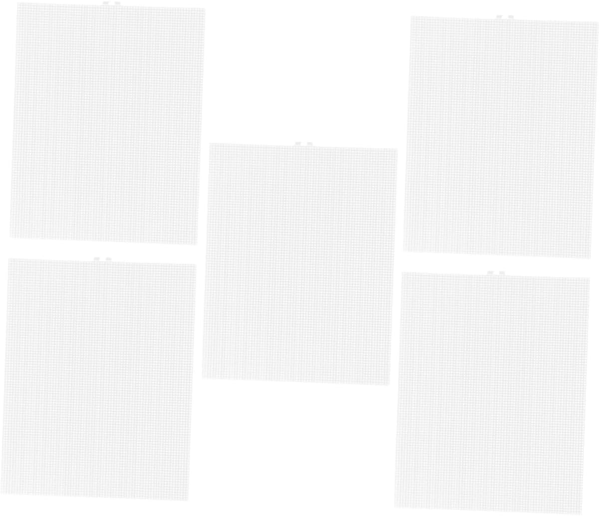 5pcs Durable Plastic Mesh Canvas Sheets for Embroidery and Crochet Projects Breathable Design for Precise Crafting Easy Maintenance for DIY Bag Making